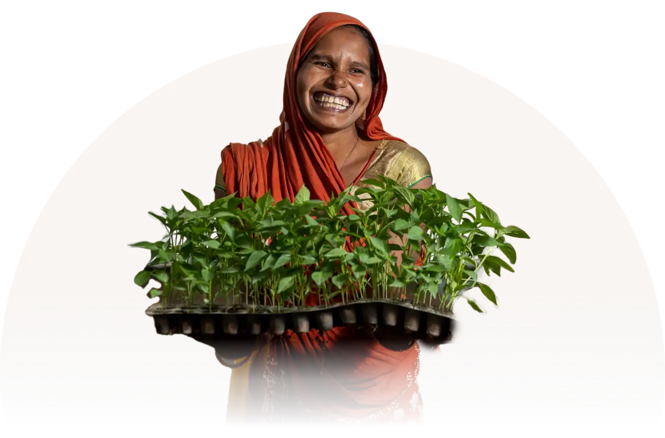 Farmer with vegetables
